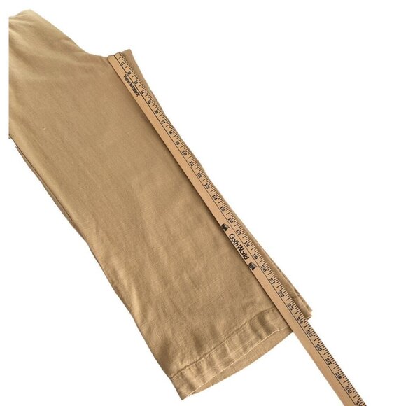 Trendy linen lose leg pants. Size S perfect for autumn flattering High waist - Picture 7 of 7